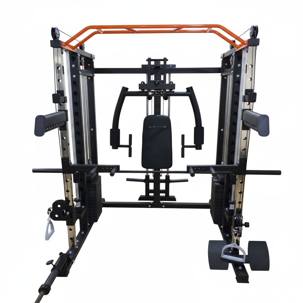 VERSERTILE SMITH MACHINE WITH PULL UP SUPPORT